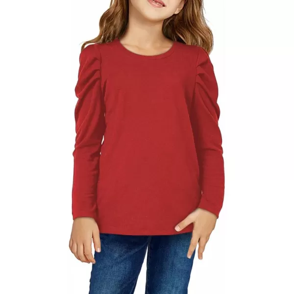 blibean Tween Girls Puff SLeeve Shirts Stylish Fall Tops Size 4-15 Years Old