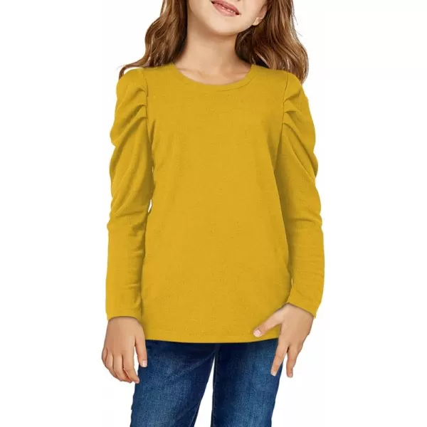 blibean Tween Girls Puff SLeeve Shirts Stylish Fall Tops Size 4-15 Years Old