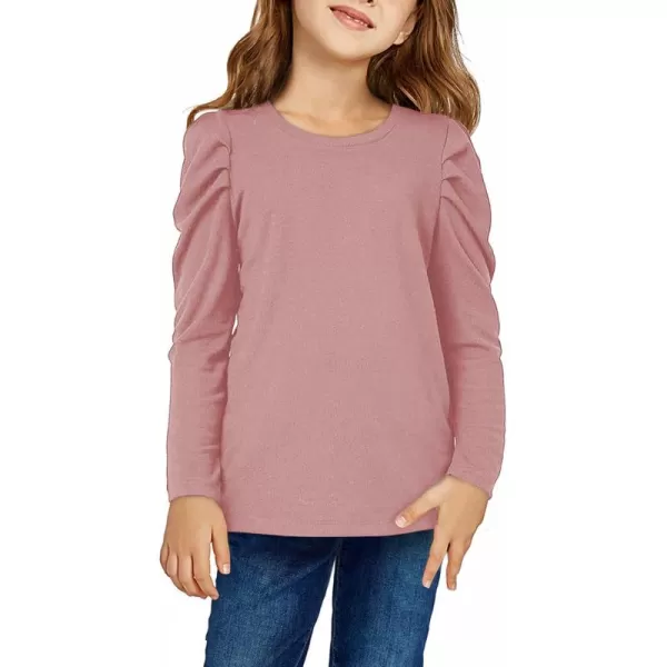 blibean Tween Girls Puff SLeeve Shirts Stylish Fall Tops Size 4-15 Years Old