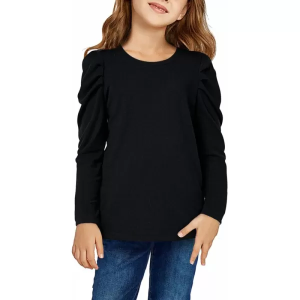 blibean Tween Girls Puff SLeeve Shirts Stylish Fall Tops Size 4-15 Years Old
