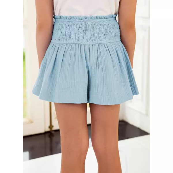 blibean Girls Cotton Shorts Summer Casual Pants Size 4-13 Years Old