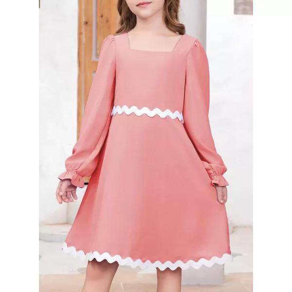 blibean Girls Elegant Long Sleeve Dresses Semi Formal Dress Size 6-15 Years