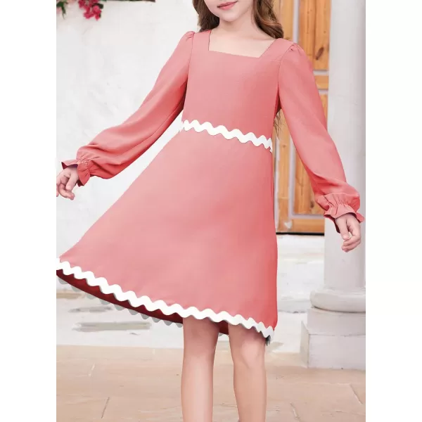 blibean Girls Elegant Long Sleeve Dresses Semi Formal Dress Size 6-15 Years
