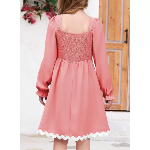 blibean Girls Elegant Long Sleeve Dresses Semi Formal Dress Size 6-15 Years