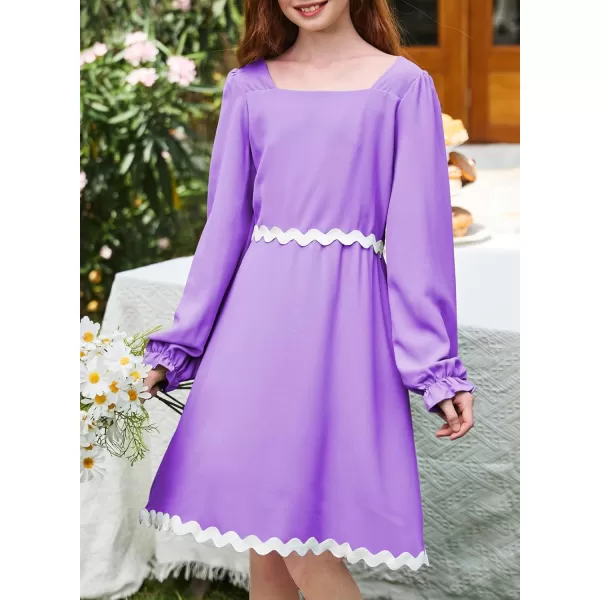 blibean Girls Elegant Long Sleeve Dresses Semi Formal Dress Size 6-15 Years