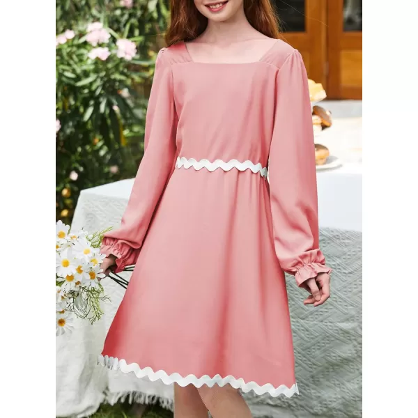 blibean Girls Elegant Long Sleeve Dresses Semi Formal Dress Size 6-15 Years