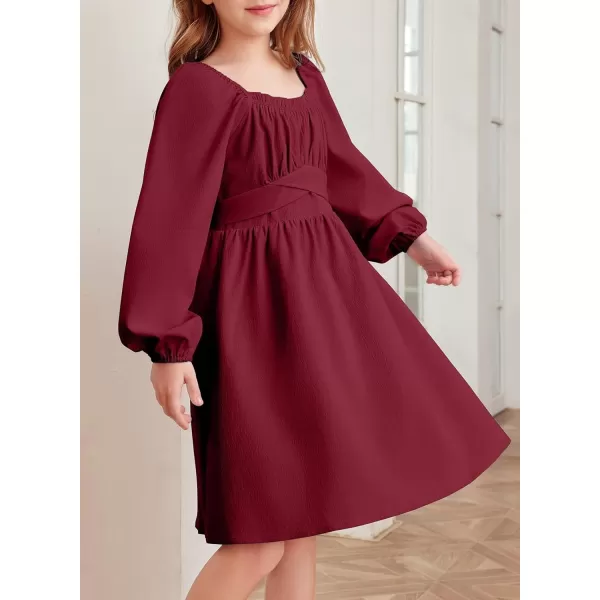 blibean Teen Girls Adjustable Tie Back Dresses Kids Outfits Size 6-15 Years