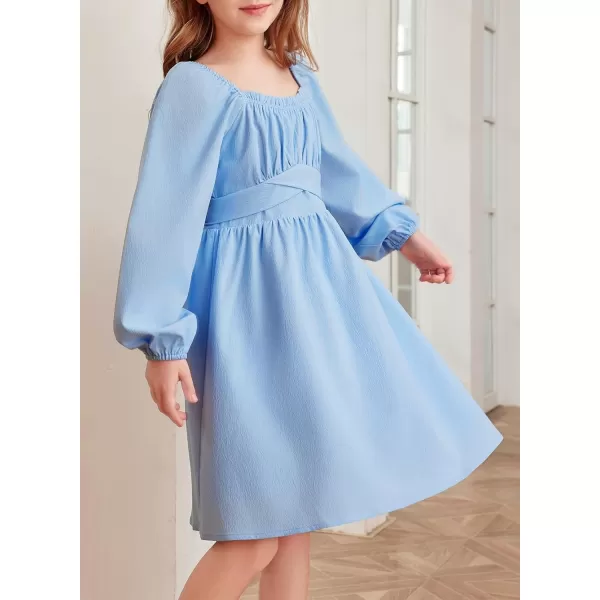 blibean Teen Girls Adjustable Tie Back Dresses Kids Outfits Size 6-15 Years