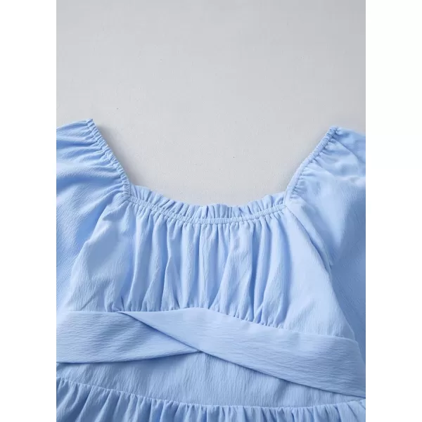 blibean Teen Girls Adjustable Tie Back Dresses Kids Outfits Size 6-15 Years
