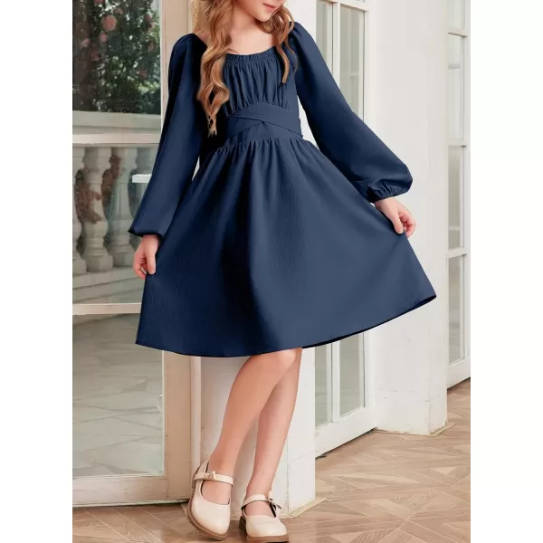 blibean Teen Girls Adjustable Tie Back Dresses Kids Outfits Size 6-15 Years