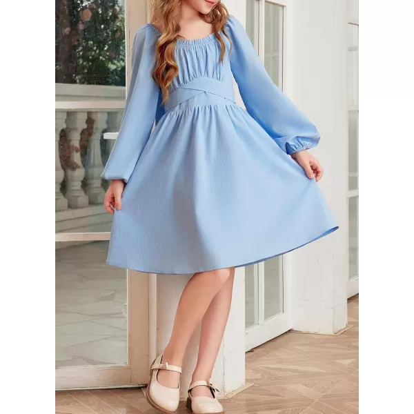 blibean Teen Girls Adjustable Tie Back Dresses Kids Outfits Size 6-15 Years