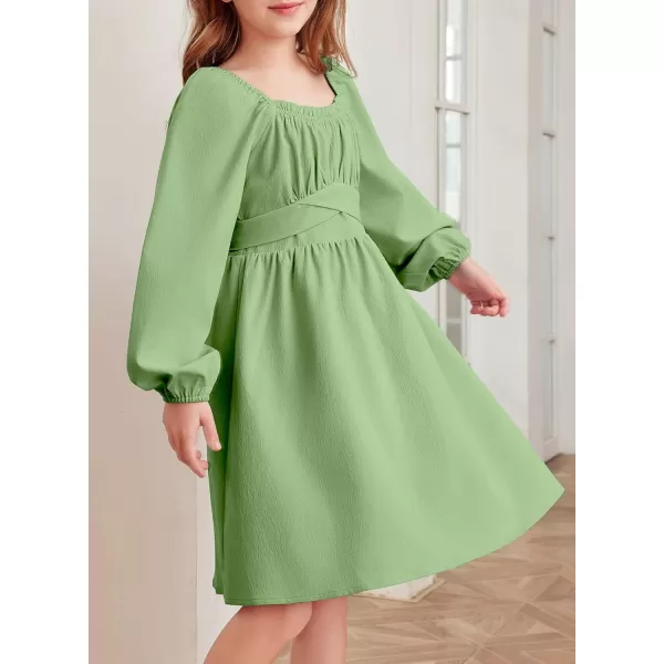 blibean Teen Girls Adjustable Tie Back Dresses Kids Outfits Size 6-15 Years