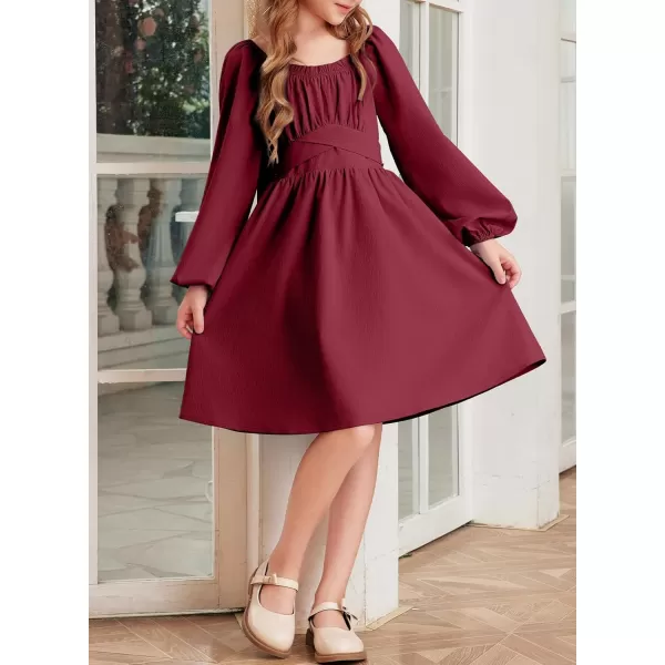 blibean Teen Girls Adjustable Tie Back Dresses Kids Outfits Size 6-15 Years