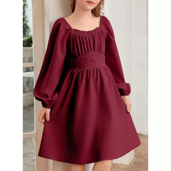 blibean Teen Girls Adjustable Tie Back Dresses Kids Outfits Size 6-15 Years