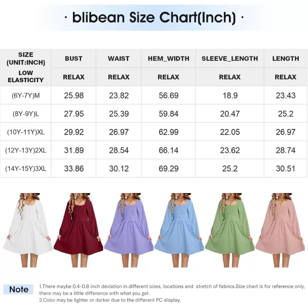 blibean Teen Girls Adjustable Tie Back Dresses Kids Outfits Size 6-15 Years