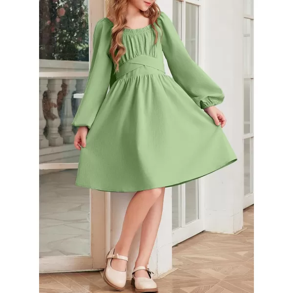 blibean Teen Girls Adjustable Tie Back Dresses Kids Outfits Size 6-15 Years