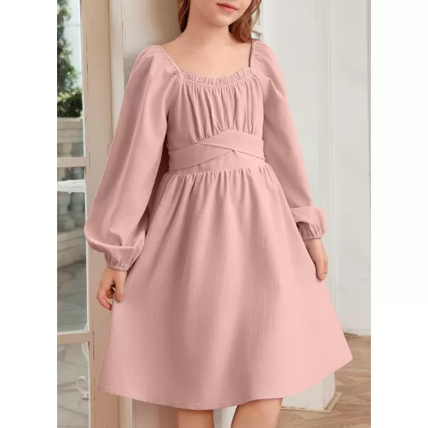 blibean Teen Girls Adjustable Tie Back Dresses Kids Outfits Size 6-15 Years