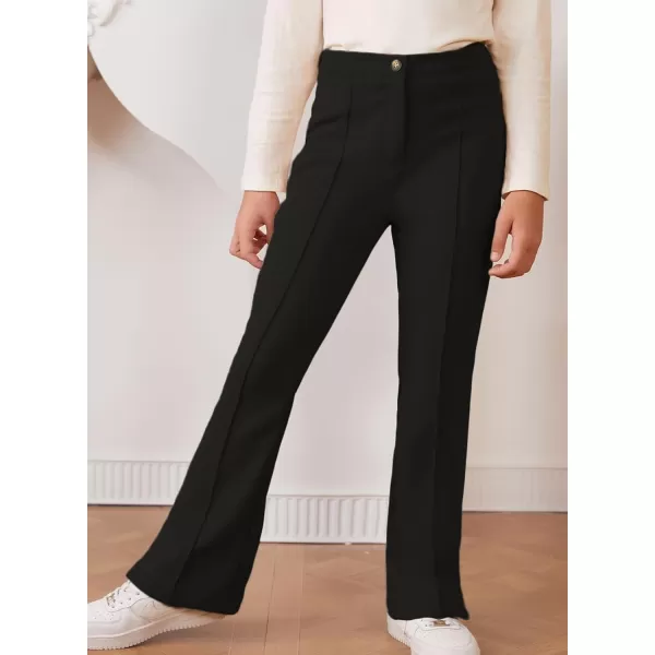 blibean Teen Girls Bell Bottom Pants Dressy Uniform Pants Size 6-15 Years