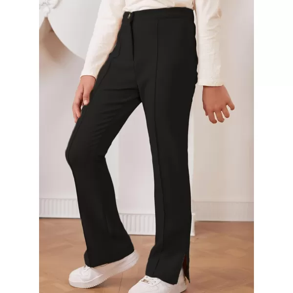 blibean Teen Girls Bell Bottom Pants Dressy Uniform Pants Size 6-15 Years