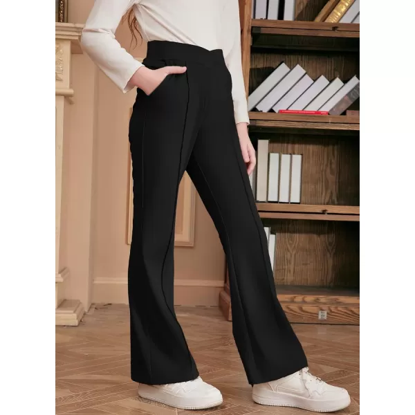 blibean Teen Girls Dress Pants Bell Bottoms School Uniform Leggings Size 6-15 Years
