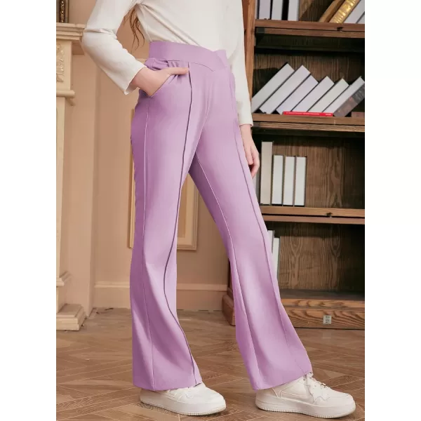 blibean Teen Girls Dress Pants Bell Bottoms School Uniform Leggings Size 6-15 Years
