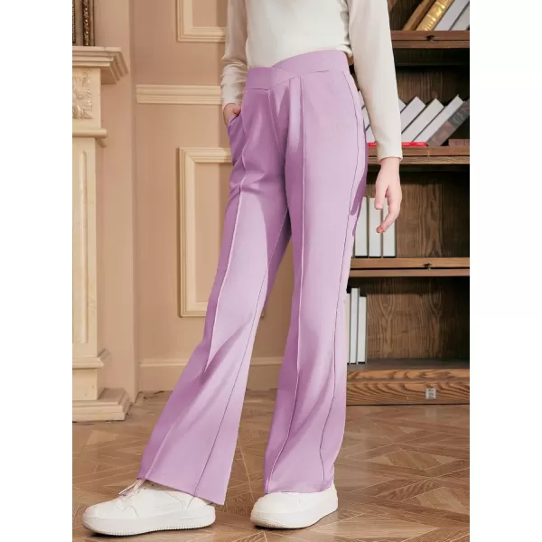 blibean Teen Girls Dress Pants Bell Bottoms School Uniform Leggings Size 6-15 Years