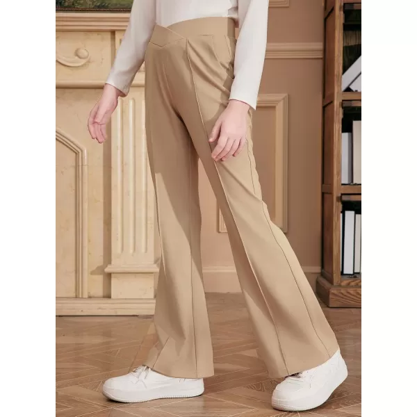 blibean Teen Girls Dress Pants Bell Bottoms School Uniform Leggings Size 6-15 Years