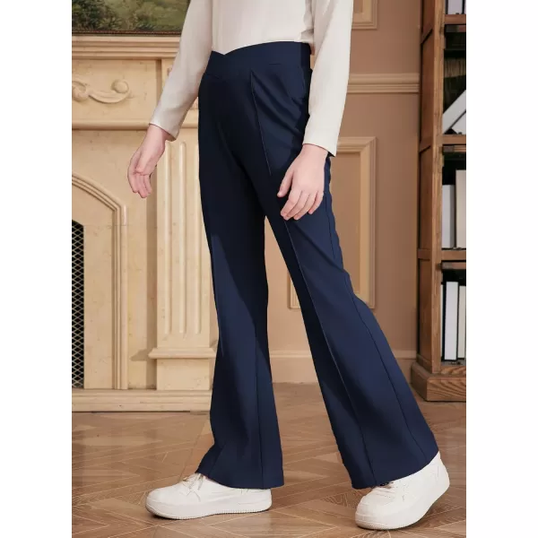 blibean Teen Girls Dress Pants Bell Bottoms School Uniform Leggings Size 6-15 Years