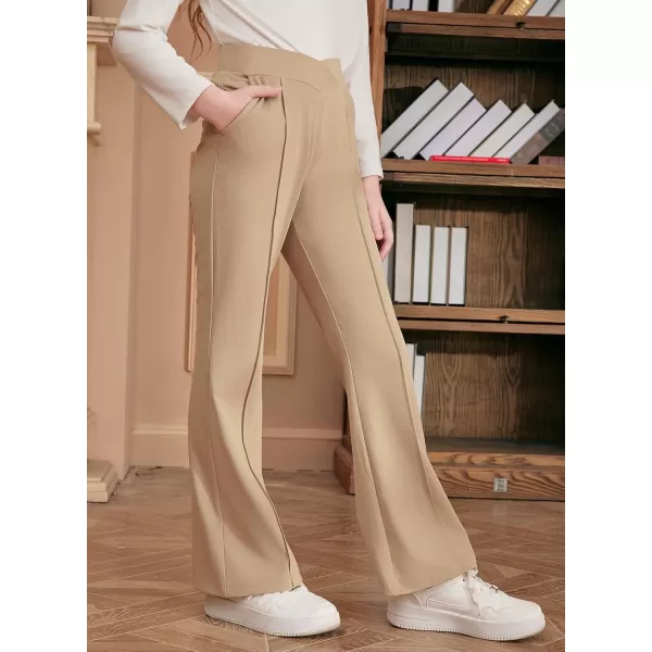 blibean Teen Girls Dress Pants Bell Bottoms School Uniform Leggings Size 6-15 Years