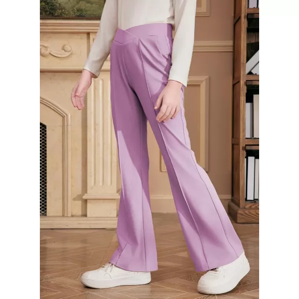 blibean Teen Girls Dress Pants Bell Bottoms School Uniform Leggings Size 6-15 Years