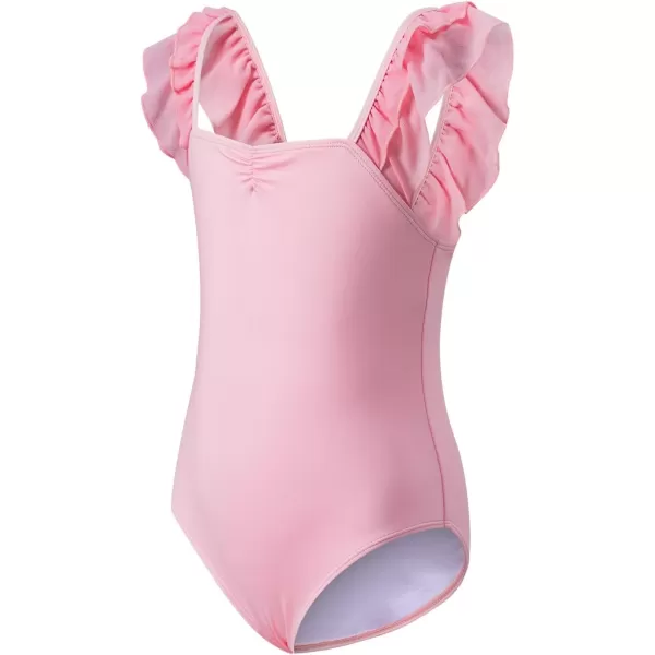 blibean Teen Girls Ruffle Ballet Dance Dress Sparkly Leotard with Skirt Size 4-15 Years