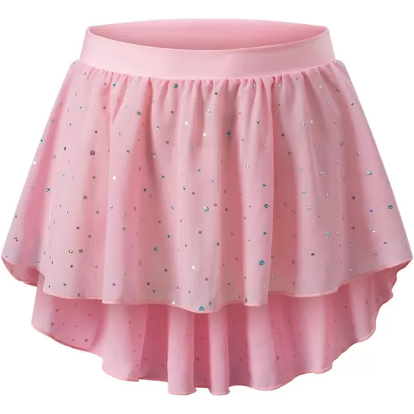 blibean Teen Girls Ruffle Ballet Dance Dress Sparkly Leotard with Skirt Size 4-15 Years