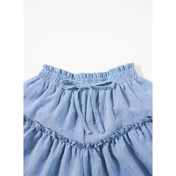 blibean Teen Girls Swiss Dot Shorts Kid Paper Bag Shorts Size 6-15 Years