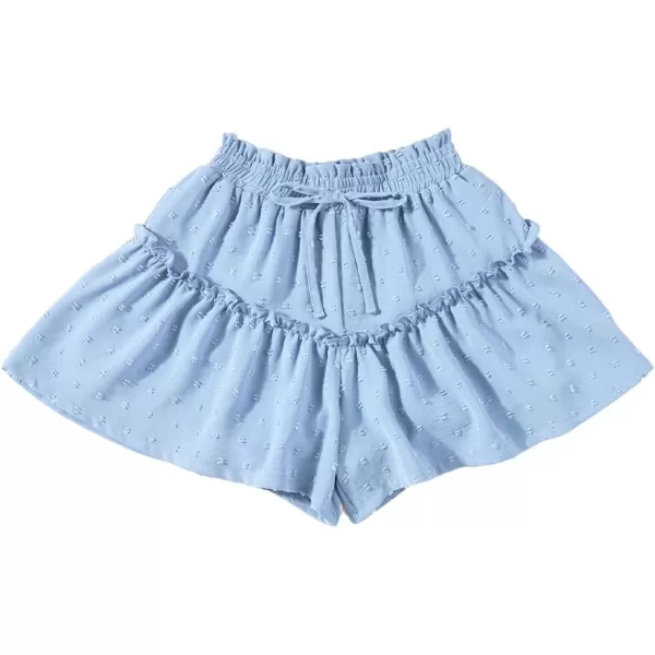 blibean Teen Girls Swiss Dot Shorts Kid Paper Bag Shorts Size 6-15 Years