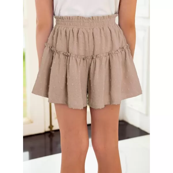 blibean Teen Girls Swiss Dot Shorts Kid Paper Bag Shorts Size 6-15 Years