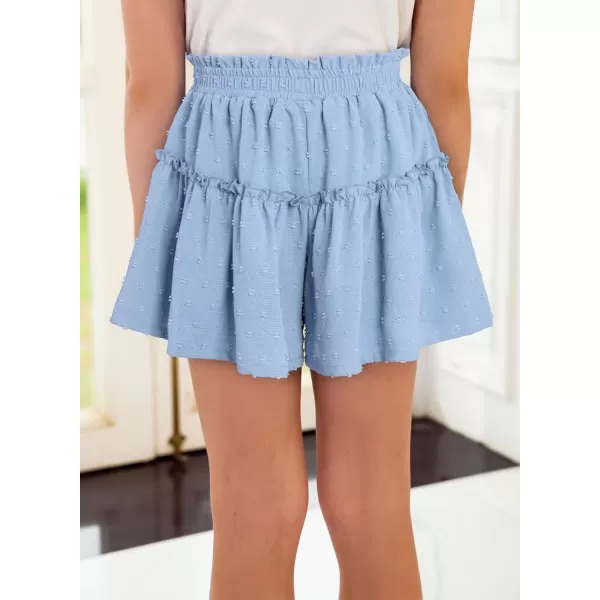 blibean Teen Girls Swiss Dot Shorts Kid Paper Bag Shorts Size 6-15 Years