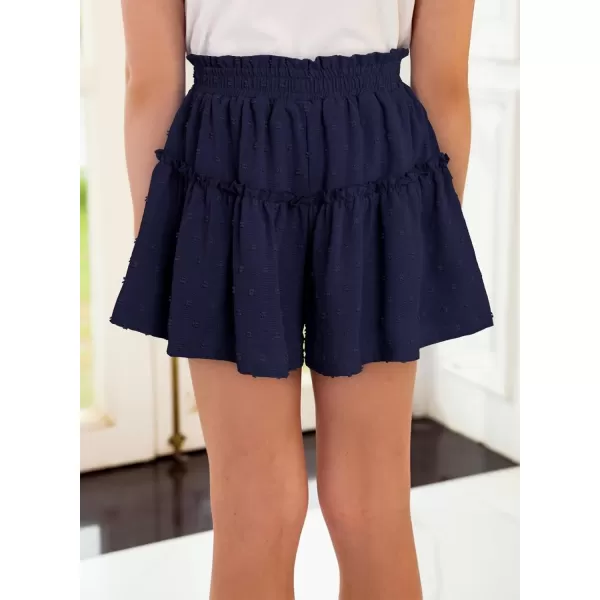 blibean Teen Girls Swiss Dot Shorts Kid Paper Bag Shorts Size 6-15 Years