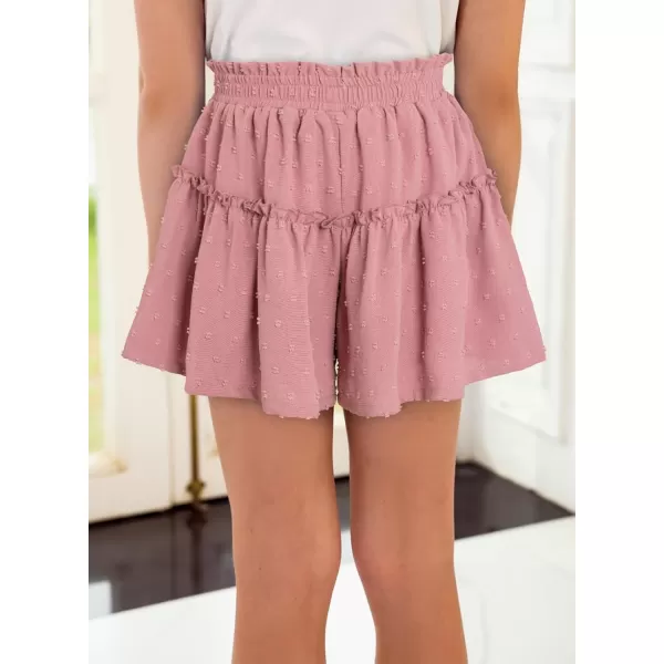 blibean Teen Girls Swiss Dot Shorts Kid Paper Bag Shorts Size 6-15 Years