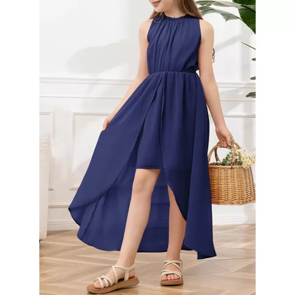 blibean Tween Girls 2024 Dresses Turtleneck Elegant Semi Formal Dress 6-15 Years