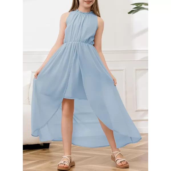 blibean Tween Girls 2024 Dresses Turtleneck Elegant Semi Formal Dress 6-15 Years