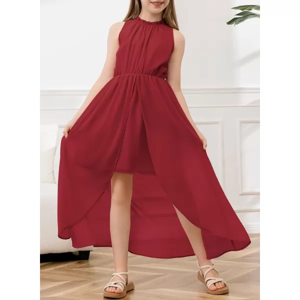 blibean Tween Girls 2024 Dresses Turtleneck Elegant Semi Formal Dress 6-15 Years