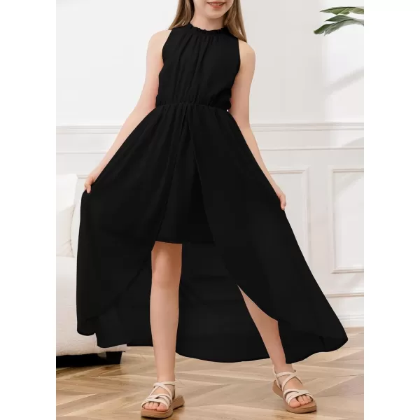 blibean Tween Girls 2024 Dresses Turtleneck Elegant Semi Formal Dress 6-15 Years