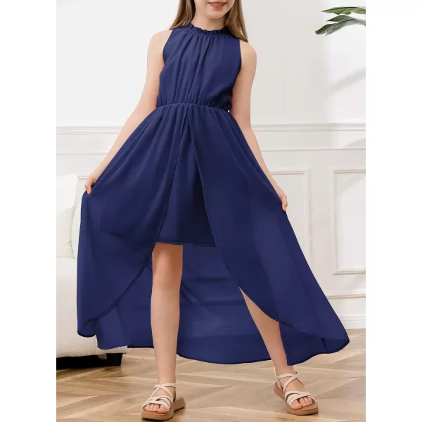 blibean Tween Girls 2024 Dresses Turtleneck Elegant Semi Formal Dress 6-15 Years