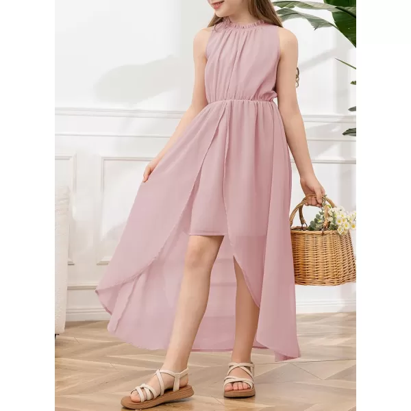 blibean Tween Girls 2024 Dresses Turtleneck Elegant Semi Formal Dress 6-15 Years