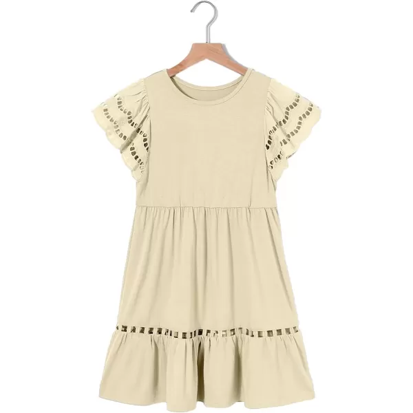 blibean Tween Girls Embroidery Sleeve Dress Summer Outfits 6-15 Years