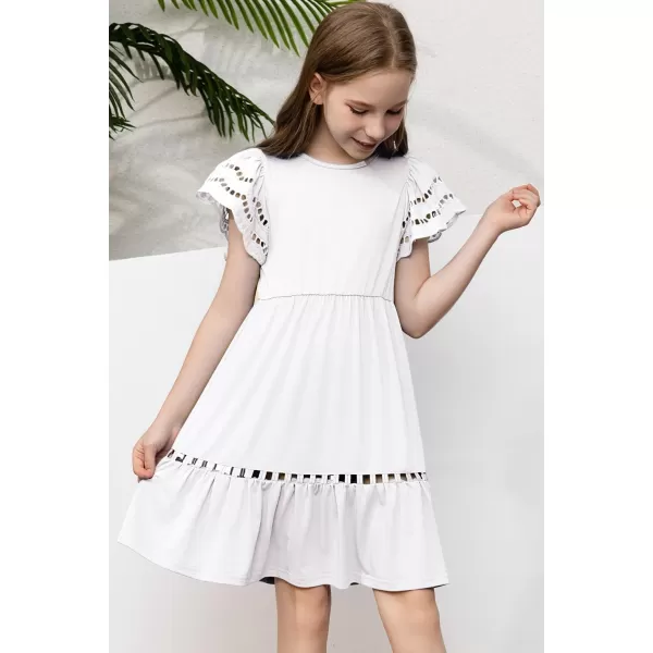 blibean Tween Girls Embroidery Sleeve Dress Summer Outfits 6-15 Years
