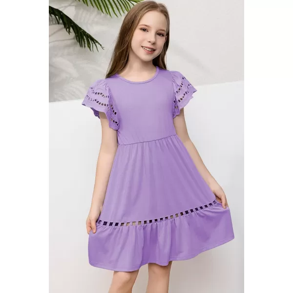 blibean Tween Girls Embroidery Sleeve Dress Summer Outfits 6-15 Years