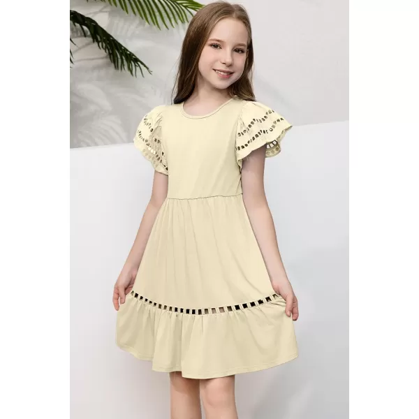 blibean Tween Girls Embroidery Sleeve Dress Summer Outfits 6-15 Years