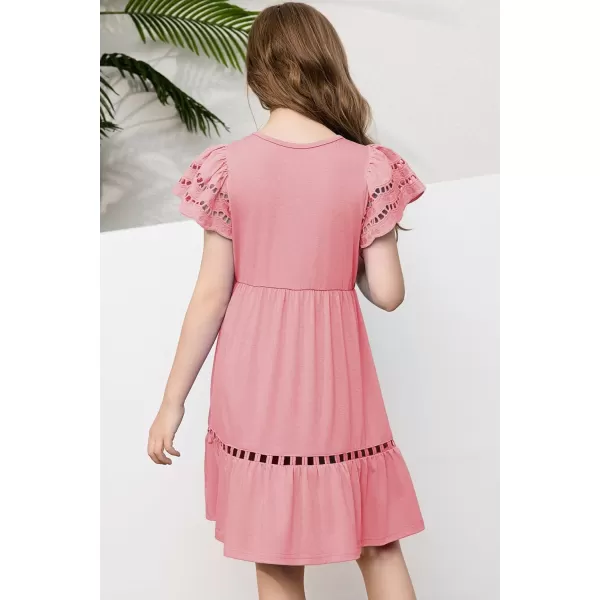 blibean Tween Girls Embroidery Sleeve Dress Summer Outfits 6-15 Years