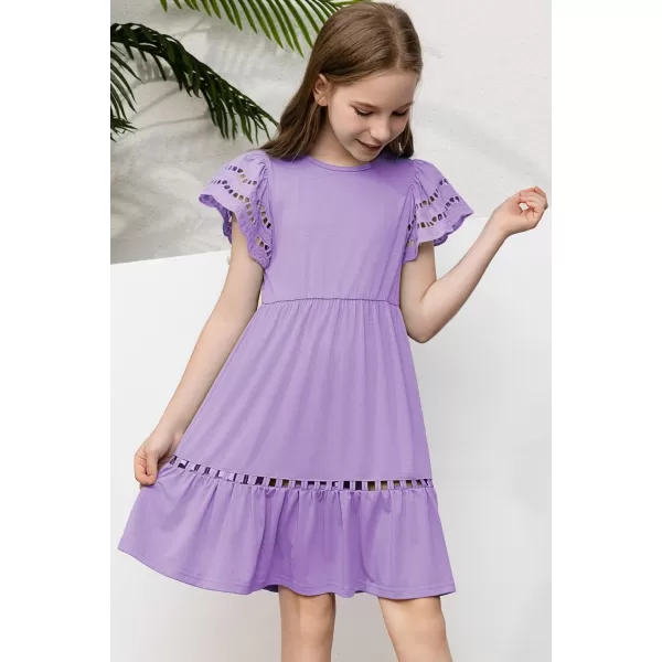 blibean Tween Girls Embroidery Sleeve Dress Summer Outfits 6-15 Years
